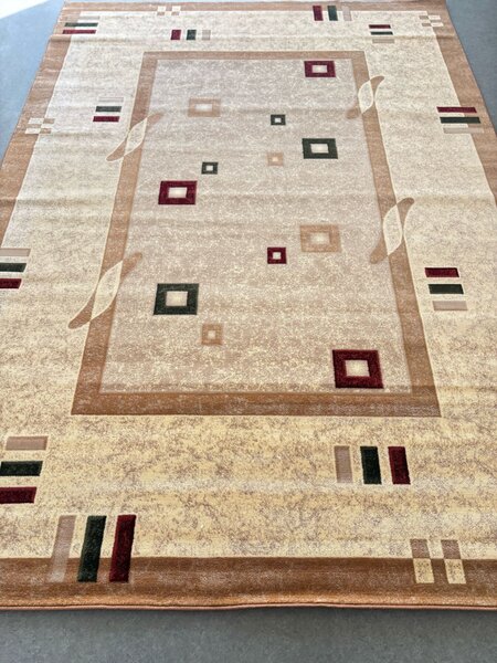 Covor Clasic Sufragerie Dormitor, Model Lotos 579 110, Crem Bej Crem, 150x230