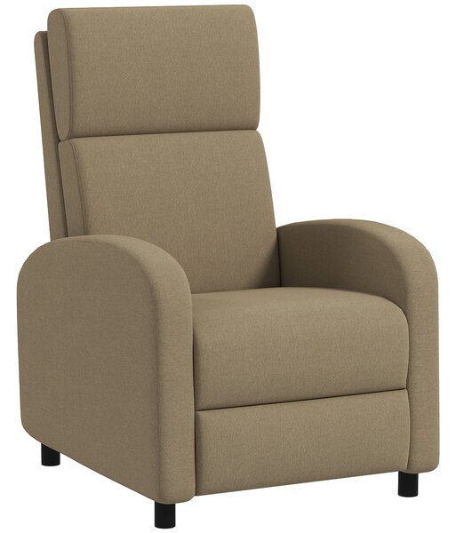 Fotoliu Relax HOMCOM Înclinabil Manual la 160° cu Suport pentru Picioare, Fotoliu Ergonomic Tapițat în Material Efect de In pentru Dormitor, Birou, Living și Sufragerie, Bej | Aosom Romania