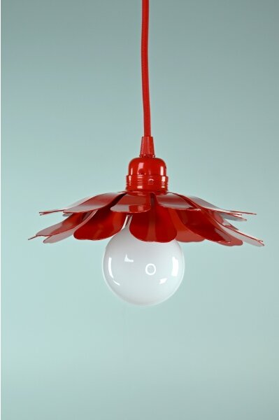 Bohemia-Design - Lustră pe cablu 1xE27/60W/230V, roșie