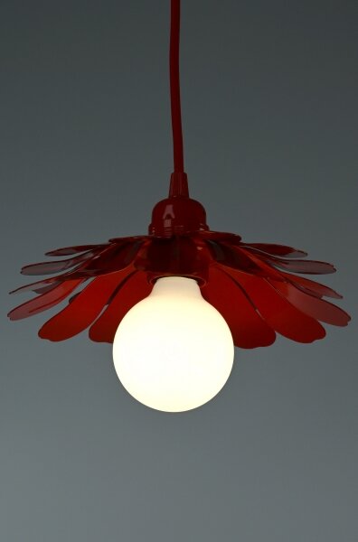 Bohemia-Design - Lustră pe cablu 1xE27/60W/230V, roșie