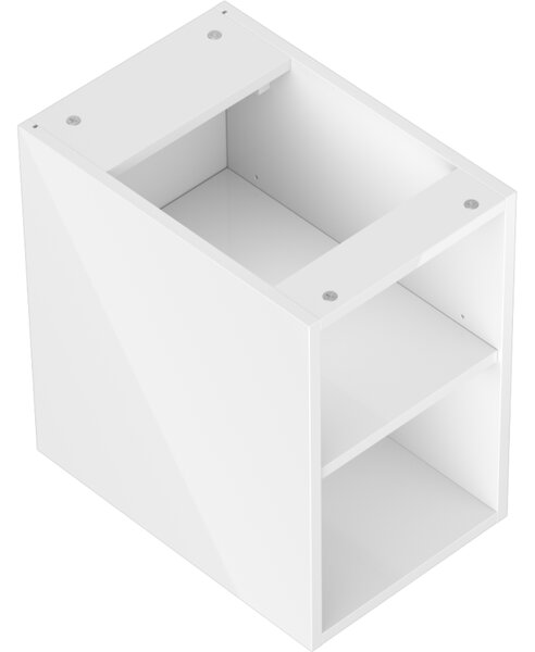 Mexen Box-A, dulap deschis cu raft 30 cm, alb lucios, 91AX2-0300-470-0-00