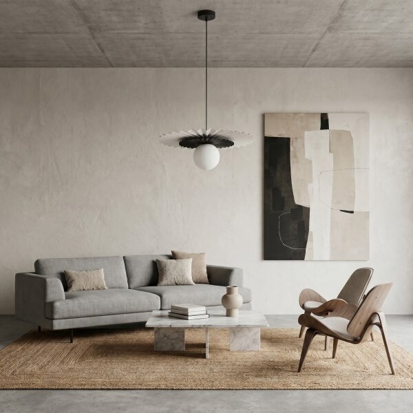 Lustră UMBRA pe cablu, 1xG9/8W/230V, negru/alb