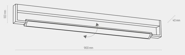 Aplică LED pentru baie DEKSTER LED/36W/230V IP44 neagră