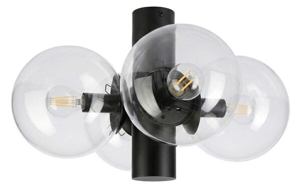 Plafonieră SFERIO 4xE14/5W/230V negru/transparent