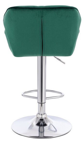 HR111W Scaun Verde Velur Bază Cromata