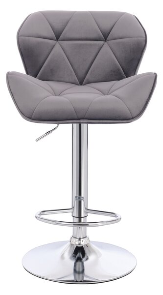 HR111W Scaun Grafit Velur Bază Cromata