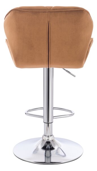 HR111W Scaun Galben Miere Velur Bază Cromata