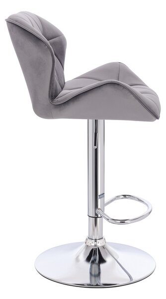 HR111W Scaun Grafit Velur Bază Cromata