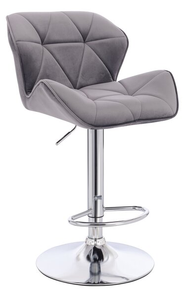 HR111W Scaun Grafit Velur Bază Cromata