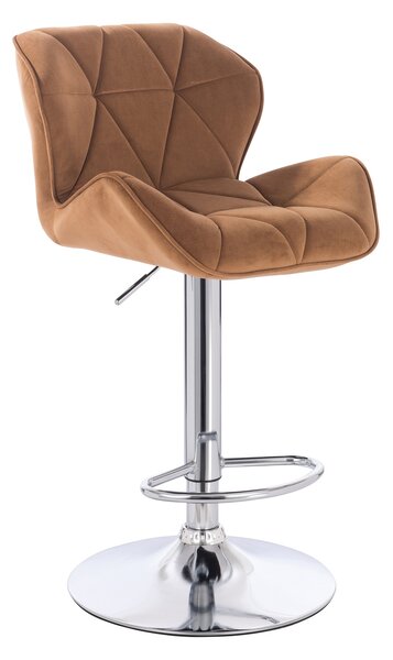 HR111W Scaun Galben Miere Velur Bază Cromata