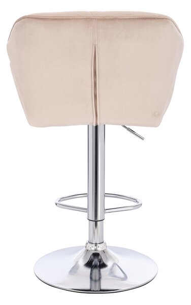 HR111W Scaun Latte Velur Bază Cromata