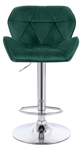 HR111W Scaun Verde Velur Bază Cromata