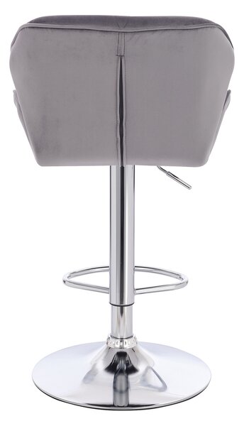 HR111W Scaun Grafit Velur Bază Cromata