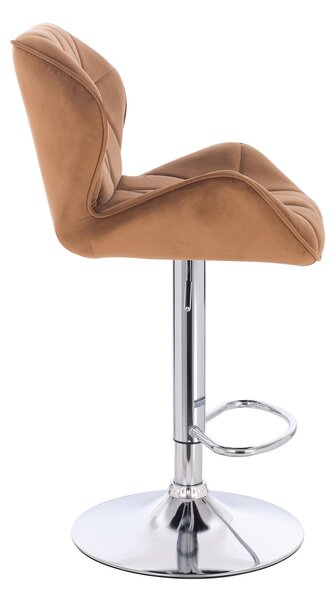 HR111W Scaun Galben Miere Velur Bază Cromata