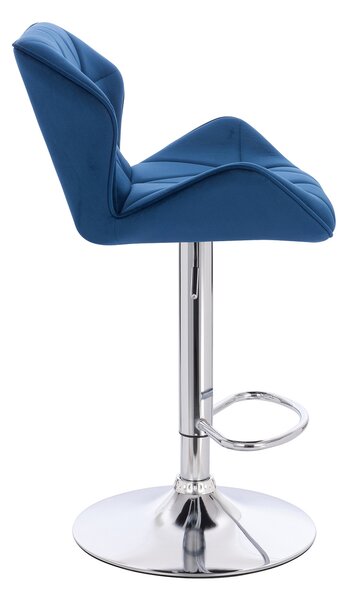 HR111W Scaun Bleumarin Velur Bază Cromata