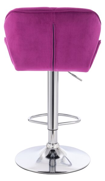 HR111W Scaun Fucsia Velur Bază Cromata