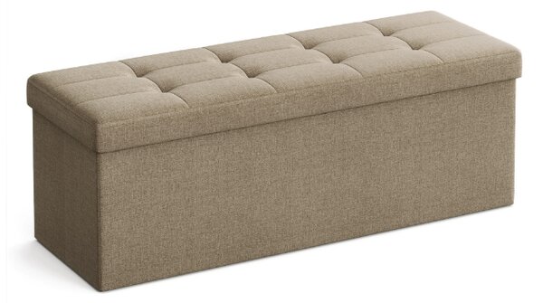 Taburet cu spatiu depozitare OTTOMAN 110x38 cm, maro deschis