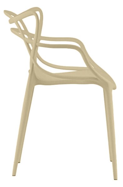 Scaun de masa KATO din plastic, bej
