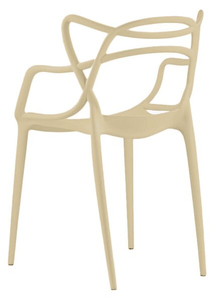 Scaun de masa KATO din plastic, bej