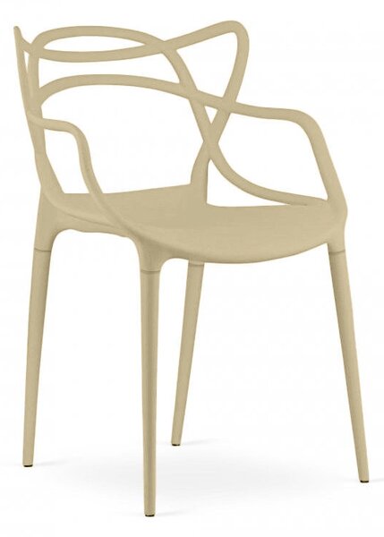 Scaun de masa KATO din plastic, bej