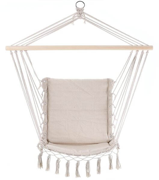Detex Scaun suspendat BOHO cu perne, Ø61cm, bej
