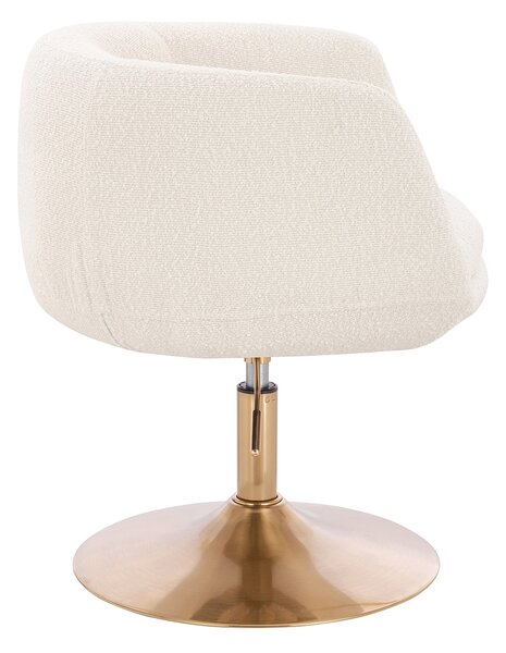 HR333N Scaun Boucle Crem cu Bază Aurie