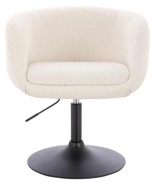 HR333N Scaun Boucle Crem cu Bază Neagră