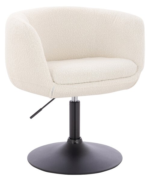 HR333N Scaun Boucle Crem cu Bază Neagră
