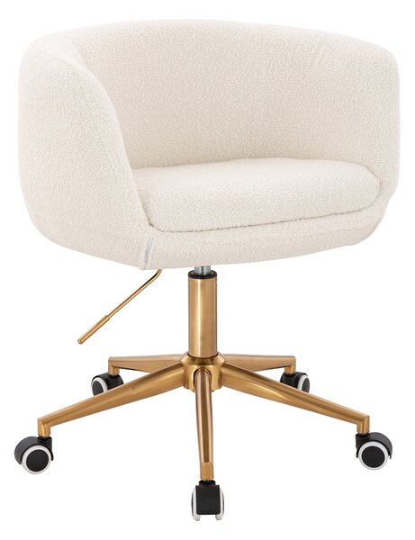 HR333K Scaun Boucle Crem cu Bază Aurie