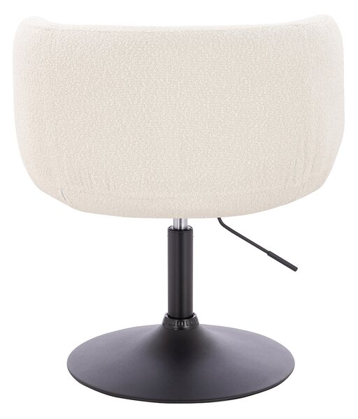 HR333N Scaun Boucle Crem cu Bază Neagră