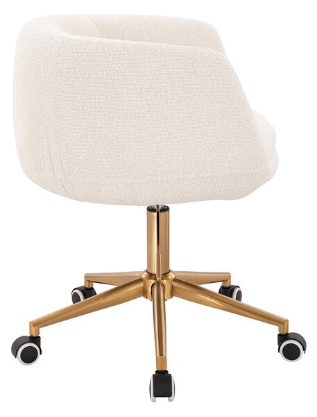 HR333K Scaun Boucle Crem cu Bază Aurie