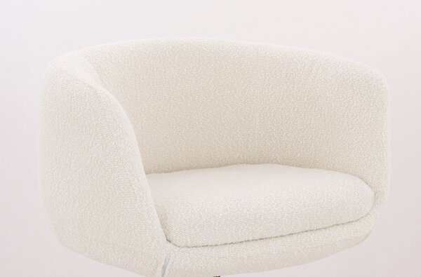 HR333K Scaun Boucle Crem cu Bază Cromata