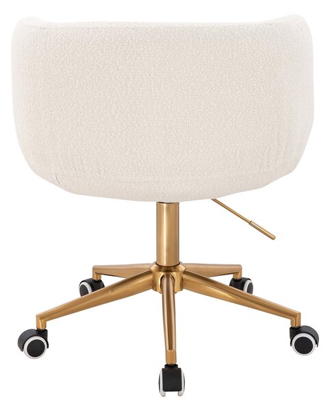 HR333K Scaun Boucle Crem cu Bază Aurie