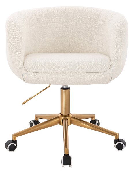 HR333K Scaun Boucle Crem cu Bază Aurie