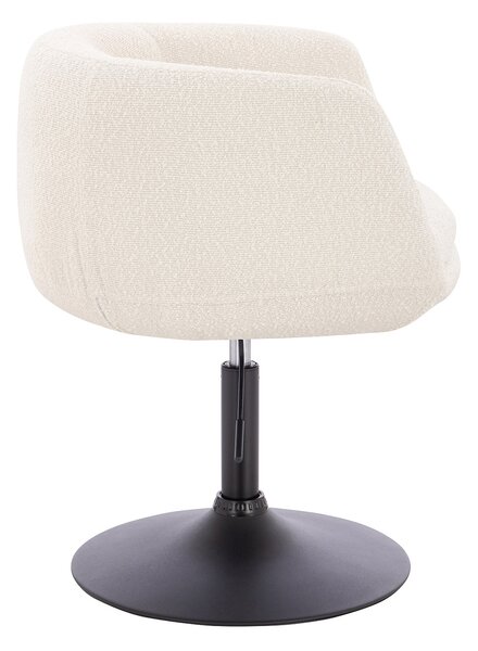 HR333N Scaun Boucle Crem cu Bază Neagră