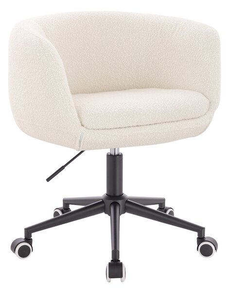 HR333K Scaun Boucle Crem cu Bază Neagră