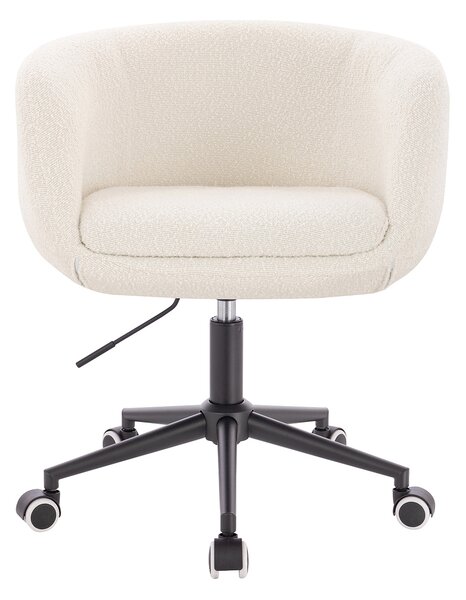 HR333K Scaun Boucle Crem cu Bază Neagră