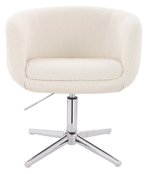 HR333CROSS Scaun Boucle Crem cu Bază Cromata
