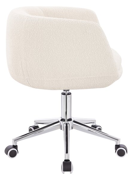 HR333K Scaun Boucle Crem cu Bază Cromata