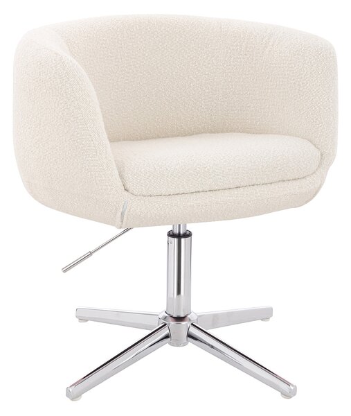 HR333CROSS Scaun Boucle Crem cu Bază Cromata