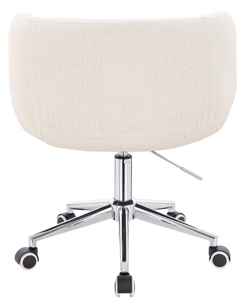 HR333K Scaun Boucle Crem cu Bază Cromata