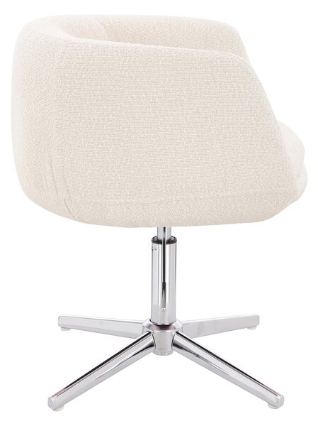 HR333CROSS Scaun Boucle Crem cu Bază Cromata