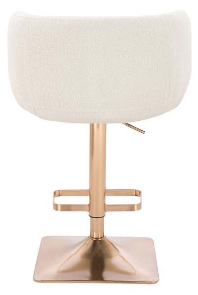 HR333KW Scaun Boucle Crem cu Bază Aurie