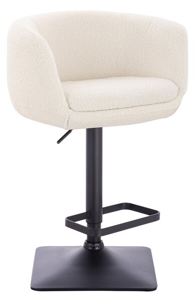 HR333KW Scaun Boucle Crem cu Bază Neagră