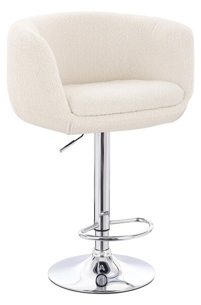 HR333W Scaun Boucle Crem cu Bază Cromata