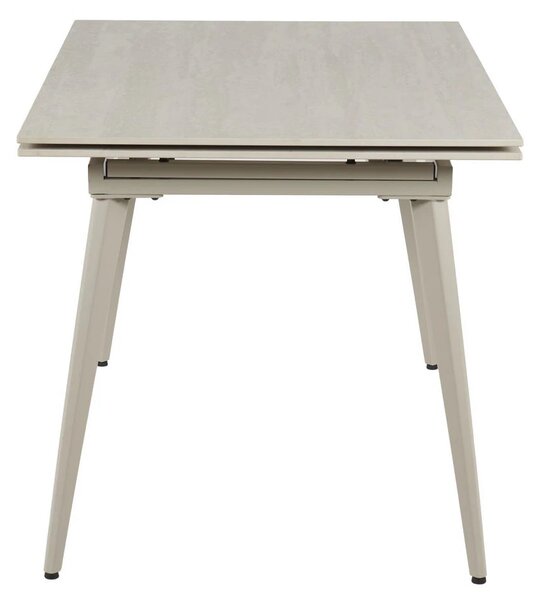 Masa extensibila REEF, grej cu efect de piatra travertin, ceramica/met
