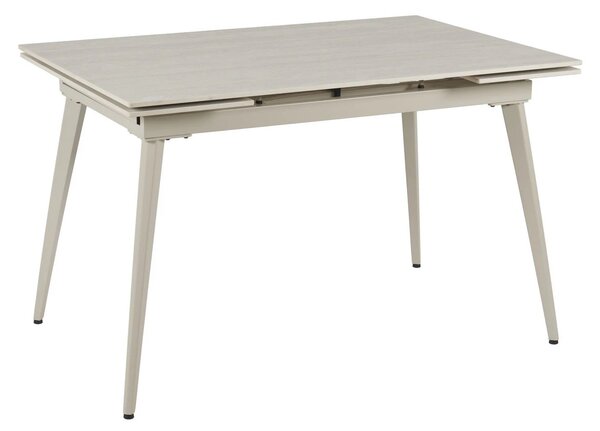 Masa extensibila REEF, grej cu efect de piatra travertin, ceramica/met