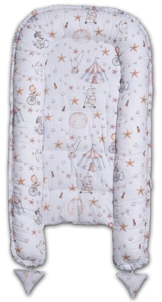 Cosulet bebelus pentru dormit Kidizi Baby Nest Cocoon 90x50 cm Circus