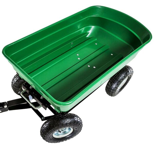 Carucior de gradina, sarcina maxima 300 kg, cupa rabatabila, maner lung cu burete antiderapant