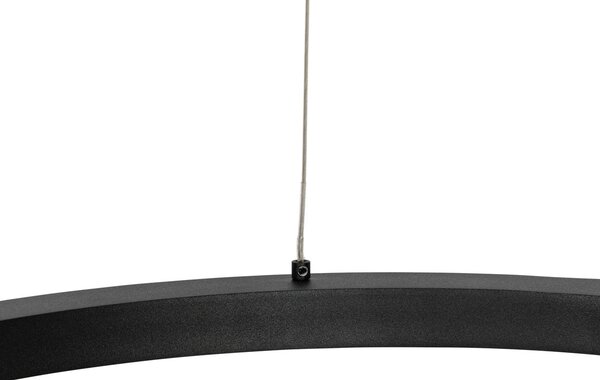 Lampă suspendată inteligentă neagră 60 cm cu LED și RGBW - Girello